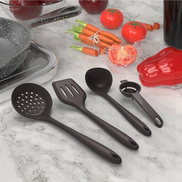 🆕 Silicone Heat Resistant Kitchen Utensils Spatula Turner Tongs Spoon Nonstick - Picture 6 of 9